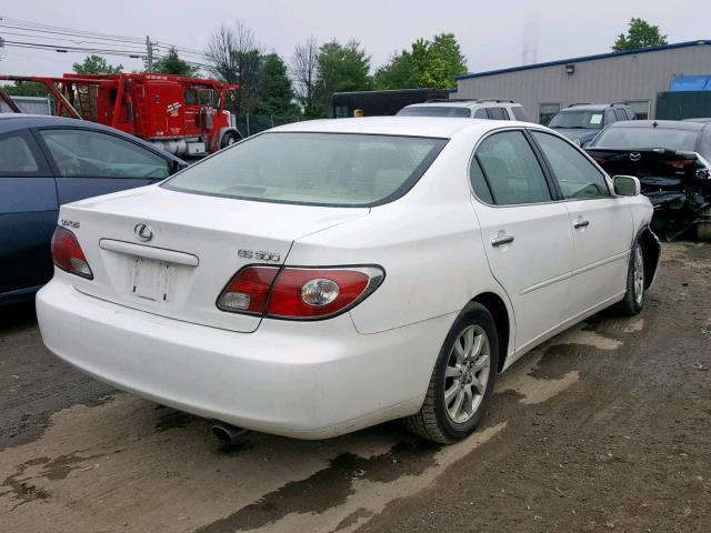 JTHBF30G236014889 - 2003 LEXUS ES 300 WHITE photo 4