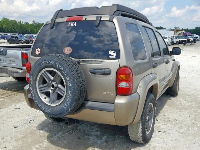 1J4GK38K73W658345 - 2003 JEEP LIBERTY RE TAN photo 4