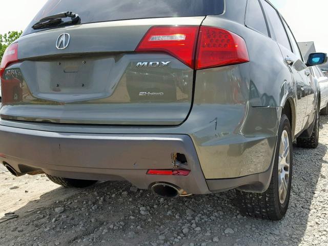 2HNYD28207H517923 - 2007 ACURA MDX CHARCOAL photo 9