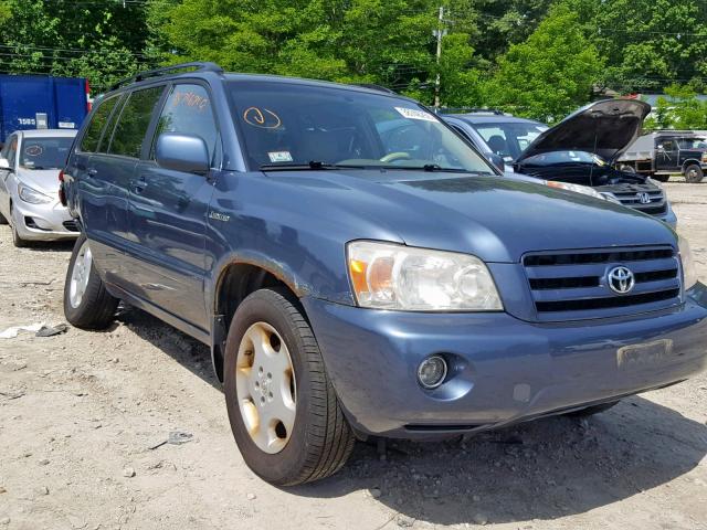 JTEEP21A060145581 - 2006 TOYOTA HIGHLANDER BLUE photo 1