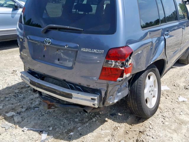 JTEEP21A060145581 - 2006 TOYOTA HIGHLANDER BLUE photo 9