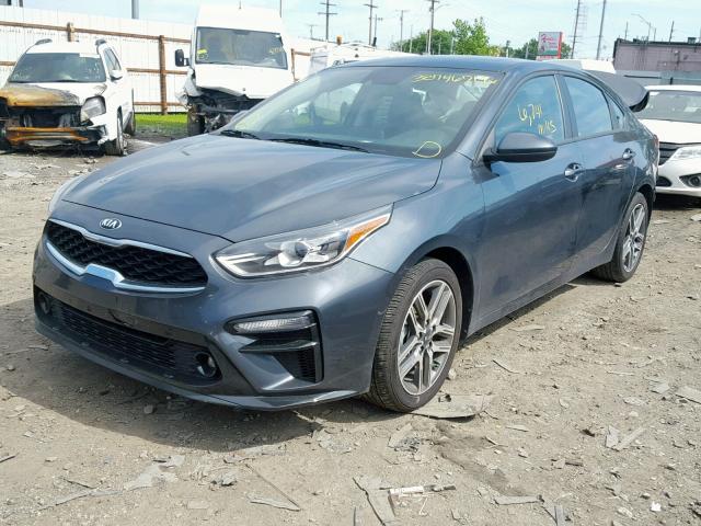 3KPF34AD7KE013347 - 2019 KIA FORTE GT L CHARCOAL photo 2