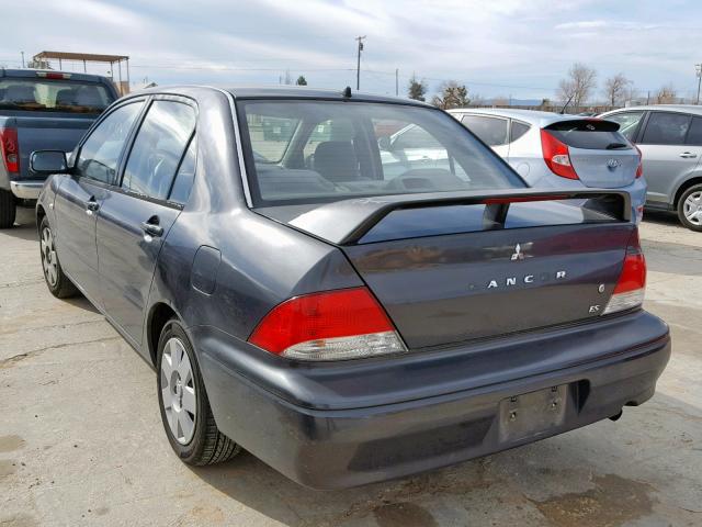 JA3AJ26E23U115629 - 2003 MITSUBISHI LANCER ES GRAY photo 3