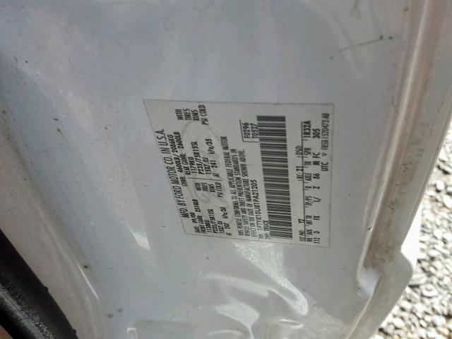 1FTYR10U81PA21205 - 2001 FORD RANGER WHITE photo 10