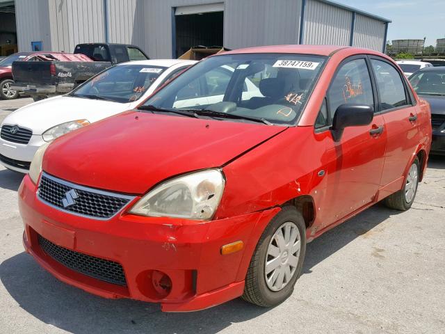 JS2RA62S875355054 - 2007 SUZUKI AERIO RED photo 2