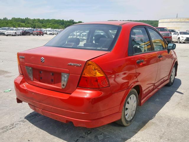 JS2RA62S875355054 - 2007 SUZUKI AERIO RED photo 4