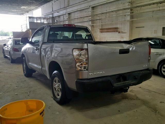 5TFKT52187X001790 - 2007 TOYOTA TUNDRA SILVER photo 3