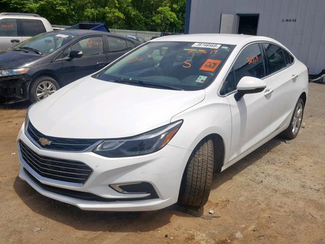 1G1BF5SMXH7253679 - 2017 CHEVROLET CRUZE PREM WHITE photo 2