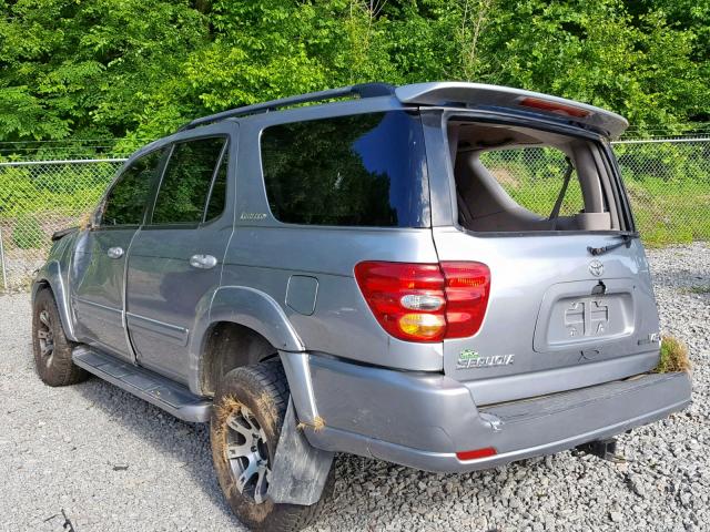 5TDBT48A43S196434 - 2003 TOYOTA SEQUOIA LI SILVER photo 3