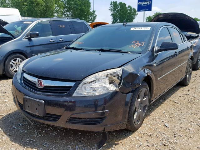 1G8ZS57B68F273551 - 2008 SATURN AURA XE BLACK photo 2