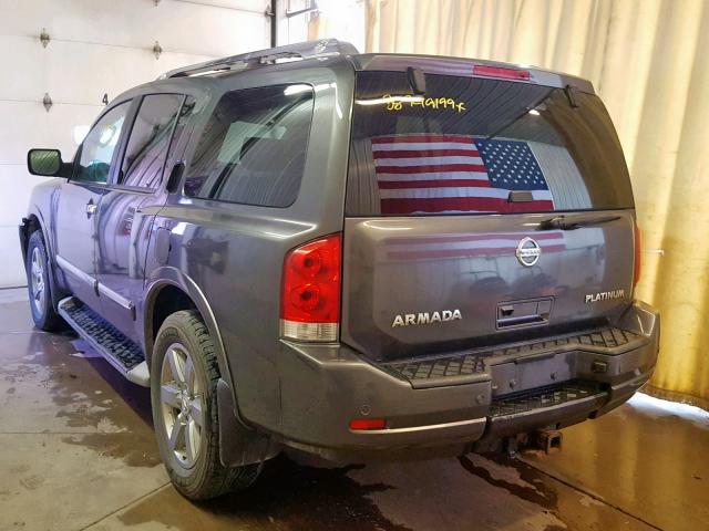 5N1AA0NE2BN604320 - 2011 NISSAN ARMADA PLA GRAY photo 3