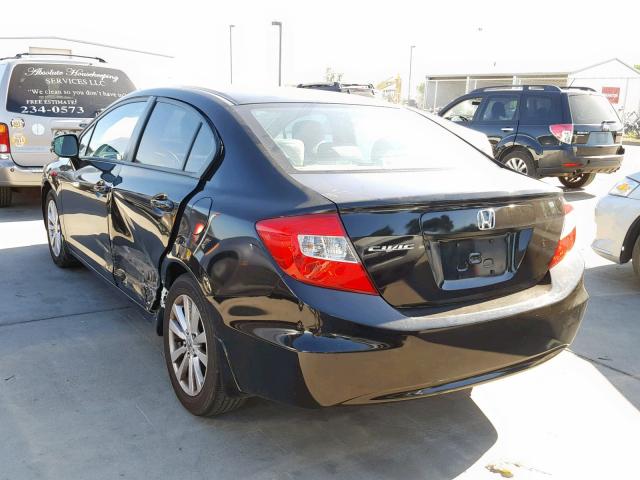 2HGFB2F9XCH580221 - 2012 HONDA CIVIC EXL BLACK photo 3