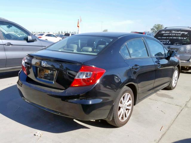 2HGFB2F9XCH580221 - 2012 HONDA CIVIC EXL BLACK photo 4