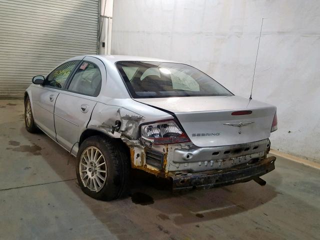 1C3EL46X34N347554 - 2004 CHRYSLER SEBRING LX SILVER photo 3