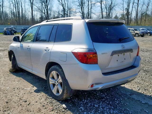 JTEES43AX82083735 - 2008 TOYOTA HIGHLANDER SILVER photo 3