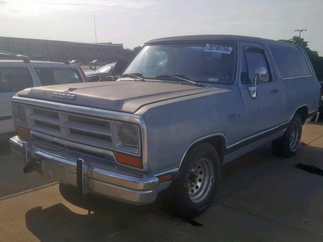 3B4GE07Y7KM919728 - 1989 DODGE RAMCHARGER SILVER photo 2