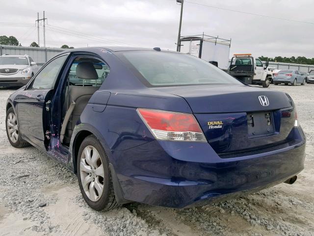 1HGCP26838A044762 - 2008 HONDA ACCORD EXL BLUE photo 3