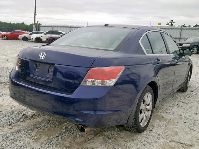 1HGCP26838A044762 - 2008 HONDA ACCORD EXL BLUE photo 4