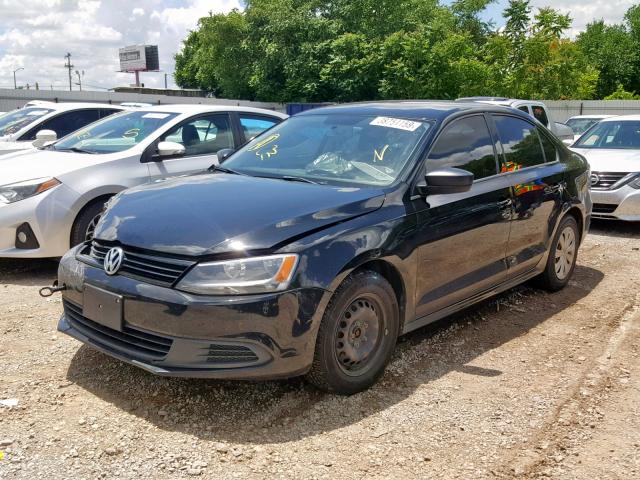 3VW2K7AJ0EM387217 - 2014 VOLKSWAGEN JETTA BASE BLACK photo 2