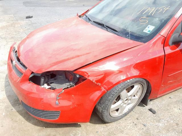 1G1AL15F877179154 - 2007 CHEVROLET COBALT LT RED photo 9