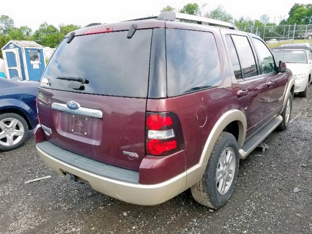 1FMEU74EX7UA62450 - 2007 FORD EXPLORER E MAROON photo 4