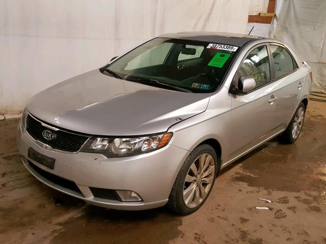 KNAFW4A38A5115343 - 2010 KIA FORTE SX SILVER photo 2