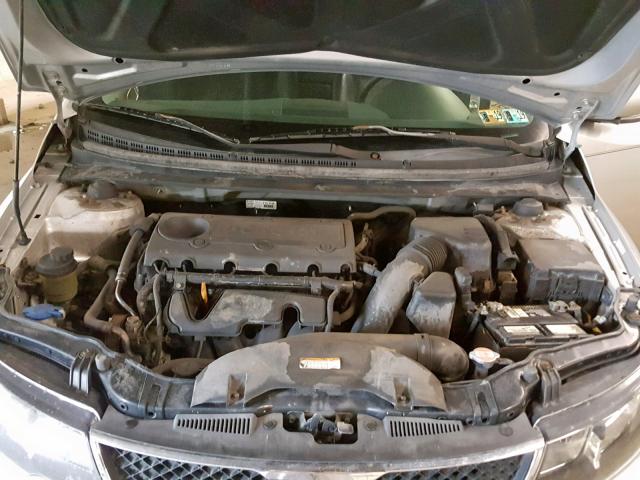 KNAFW4A38A5115343 - 2010 KIA FORTE SX SILVER photo 7