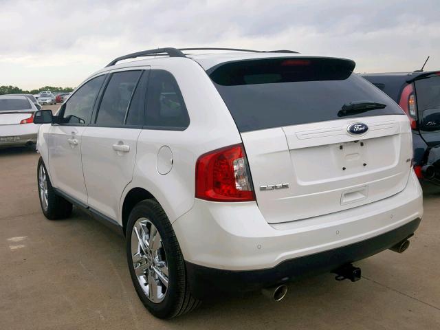 2FMDK3JCXCBA08014 - 2012 FORD EDGE SEL WHITE photo 3