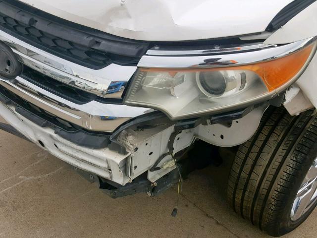 2FMDK3JCXCBA08014 - 2012 FORD EDGE SEL WHITE photo 9