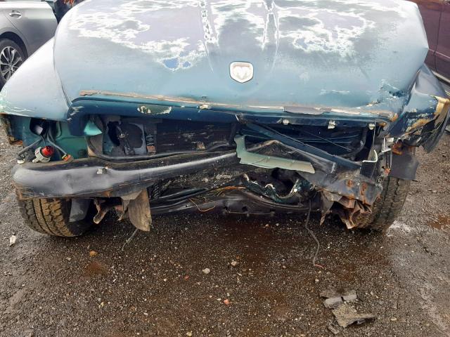 1B7GG26Y7WS762001 - 1998 DODGE DAKOTA GREEN photo 7