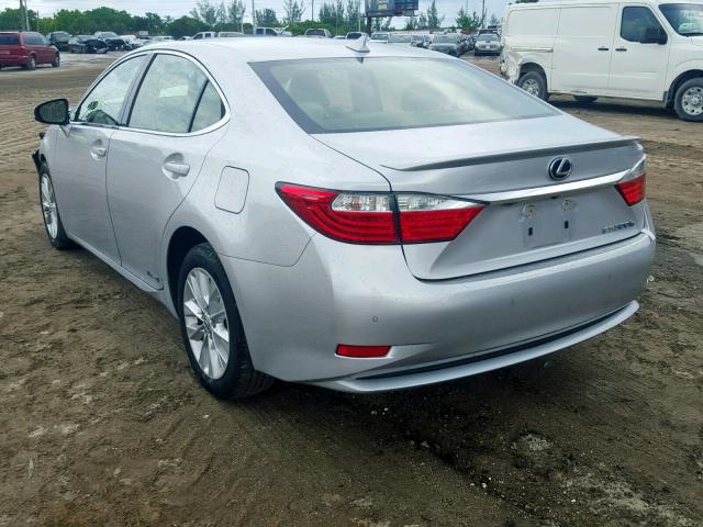 JTHBW1GG3E2043077 - 2014 LEXUS ES 300H SILVER photo 3