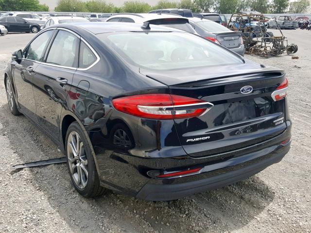 3FA6P0RU2KR105224 - 2019 FORD FUSION TIT BLACK photo 3