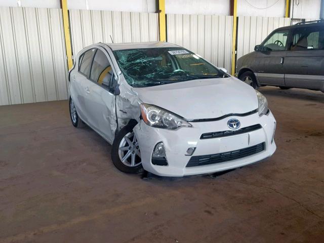 JTDKDTB33D1040160 - 2013 TOYOTA PRIUS C WHITE photo 1