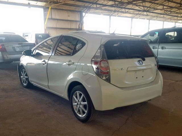 JTDKDTB33D1040160 - 2013 TOYOTA PRIUS C WHITE photo 3