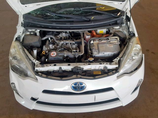 JTDKDTB33D1040160 - 2013 TOYOTA PRIUS C WHITE photo 7