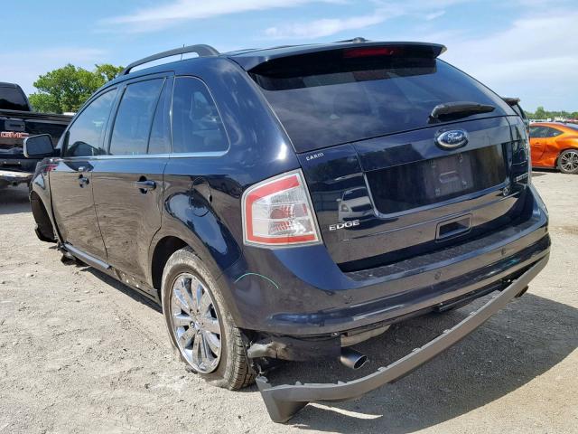 2FMDK39C78BA83331 - 2008 FORD EDGE LIMIT BLUE photo 3