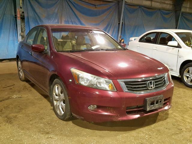 1HGCP36889A045753 - 2009 HONDA ACCORD EXL MAROON photo 1