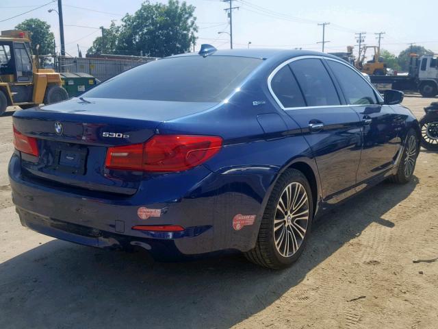 WBAJA9C59JB249560 - 2018 BMW 530E BLUE photo 4