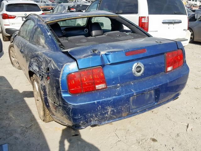 1ZVFT82HX65263558 - 2006 FORD MUSTANG GT BLUE photo 3
