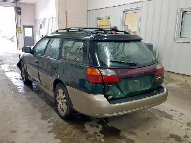 4S3BH665617675058 - 2001 SUBARU LEGACY OUT GREEN photo 3