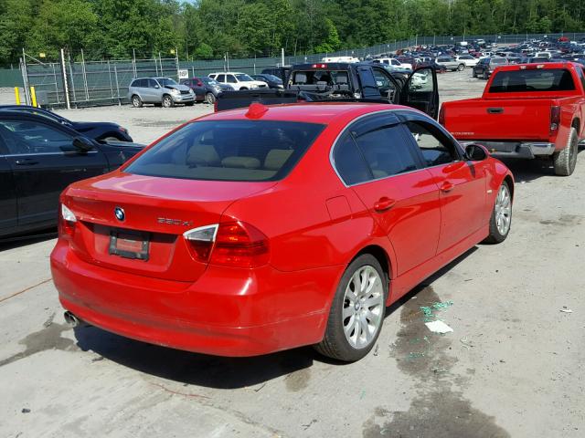 WBAVD33596KV64761 - 2006 BMW 330 XI RED photo 4