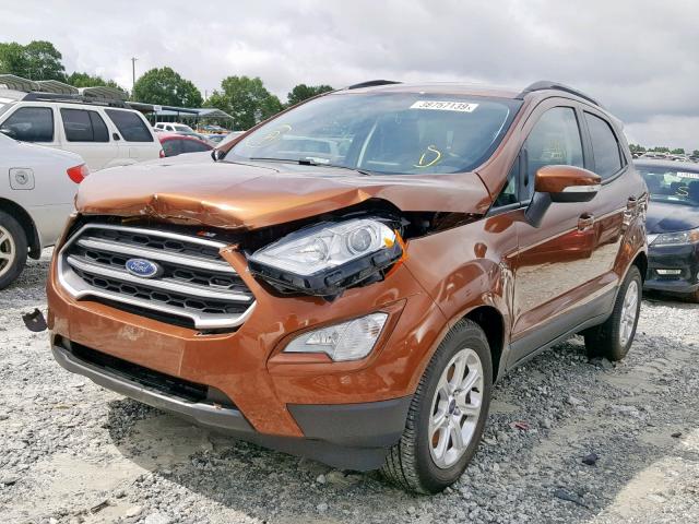 MAJ3P1TE1JC234482 - 2018 FORD ECOSPORT S BROWN photo 2