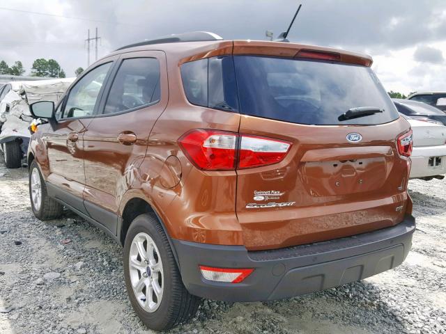 MAJ3P1TE1JC234482 - 2018 FORD ECOSPORT S BROWN photo 3