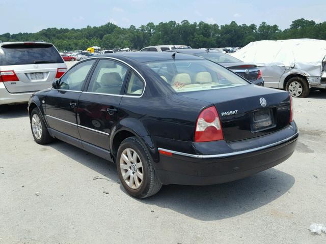 WVWPD63B11P285755 - 2001 VOLKSWAGEN PASSAT GLS BLACK photo 3