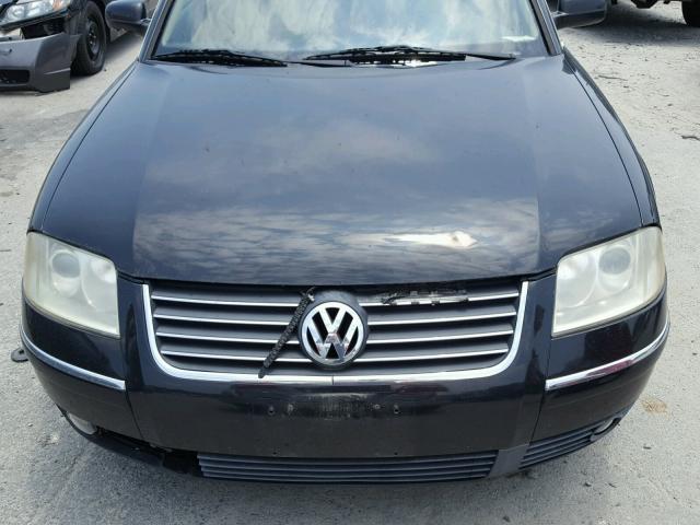 WVWPD63B11P285755 - 2001 VOLKSWAGEN PASSAT GLS BLACK photo 7