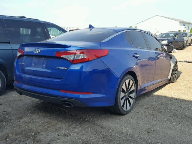 5XXGR4A65DG091186 - 2013 KIA OPTIMA SX BLUE photo 4