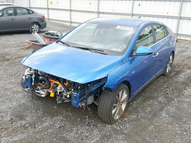 KMHC05LC4JU098097 - 2018 HYUNDAI IONIQ LIMI BLUE photo 2