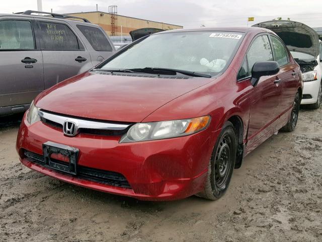 2HGFA15306H027043 - 2006 HONDA CIVIC DX RED photo 2