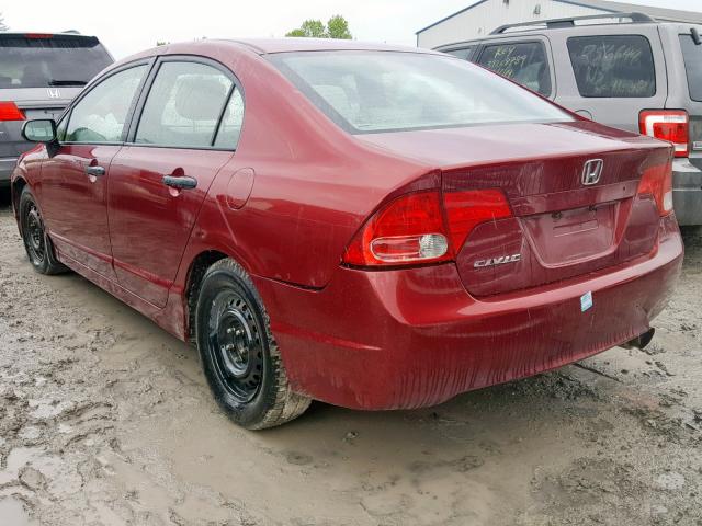 2HGFA15306H027043 - 2006 HONDA CIVIC DX RED photo 3