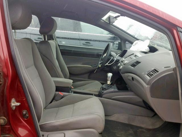 2HGFA15306H027043 - 2006 HONDA CIVIC DX RED photo 5